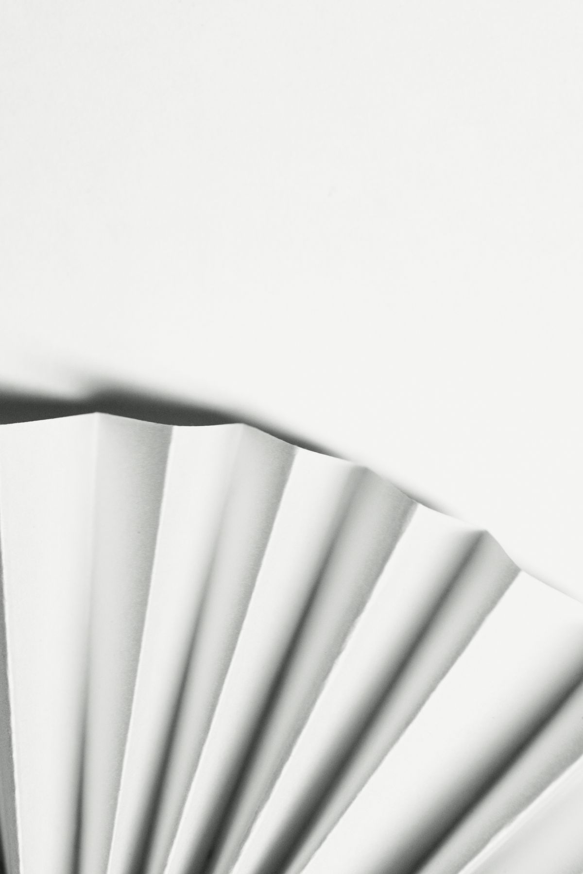 Folded white paper forming an abstract composition